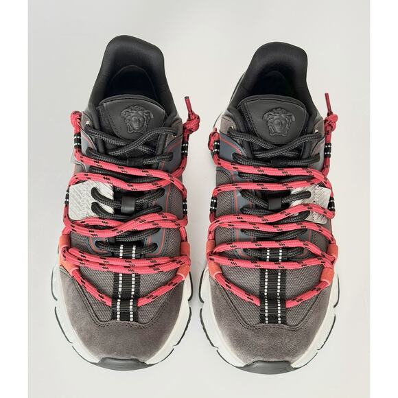 Versace Men\'s Greca Sneakers Red/Gray 14 US (47 Euro) IT 1021490 NIB main image 11